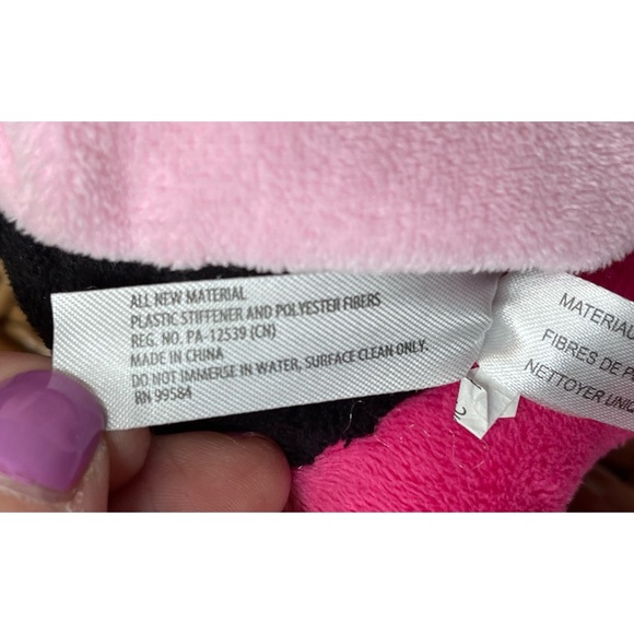 Disney Baby Minnie Mouse Rattle Lovey Plush Security Toy Blanket Pink - Picture 9 of 9